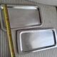 Set of minimalist stainless steel trays - Vintage 70s