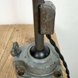 Industrial Grey Enamel Workshop Table Lamp from Siemens, 1950s