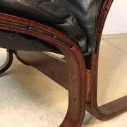 Siesta leather highback chair by Ingmar Relling for Westnofa, 1960s