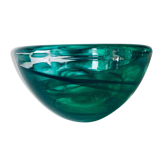 Bougeoir en verre vert Kosta Boba
