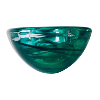 Kosta Boba green glass candle holder