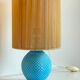 Vintage lamp in opaline blue and golden sons