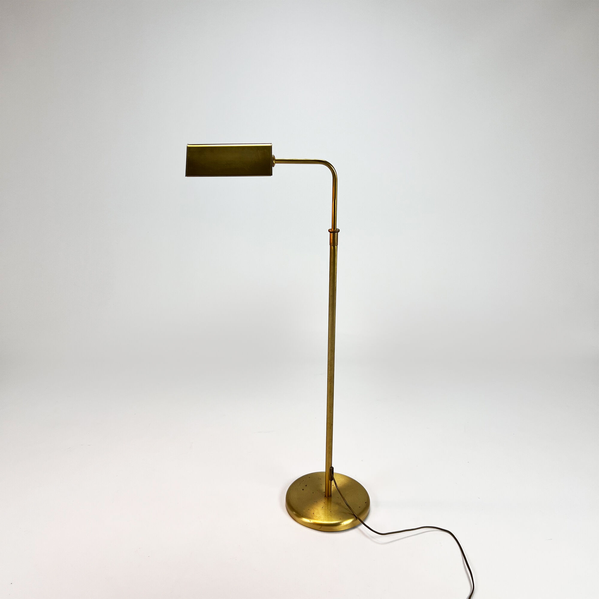 Mid century brass and steel classical floorlamp, 1960s