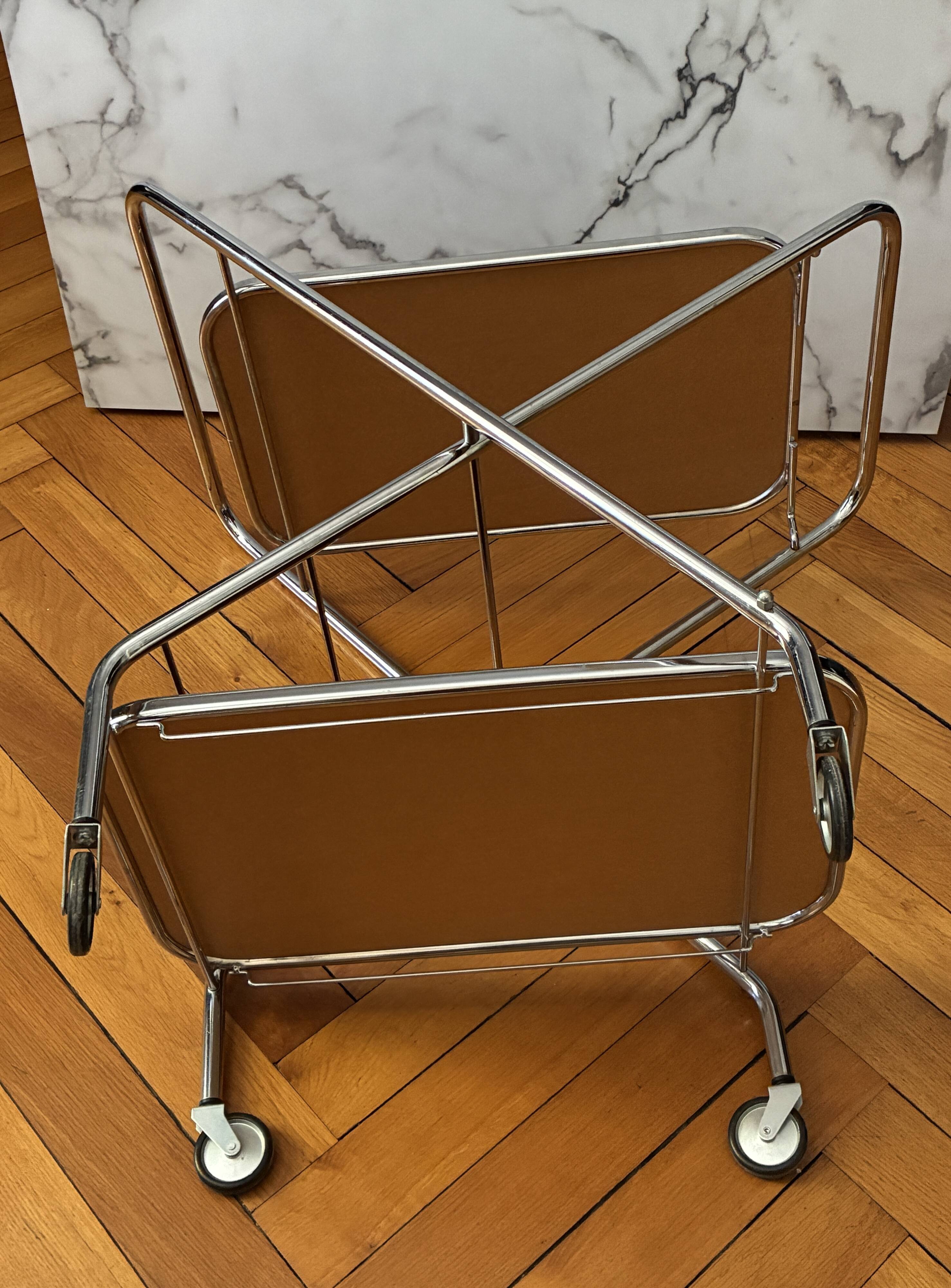 Vintage rolling dessert trolley