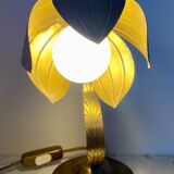 Lampe fleur en laiton