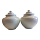 Duo Jar Style Lamp Bases Glazed White Porcelain Decorative Art Living Room