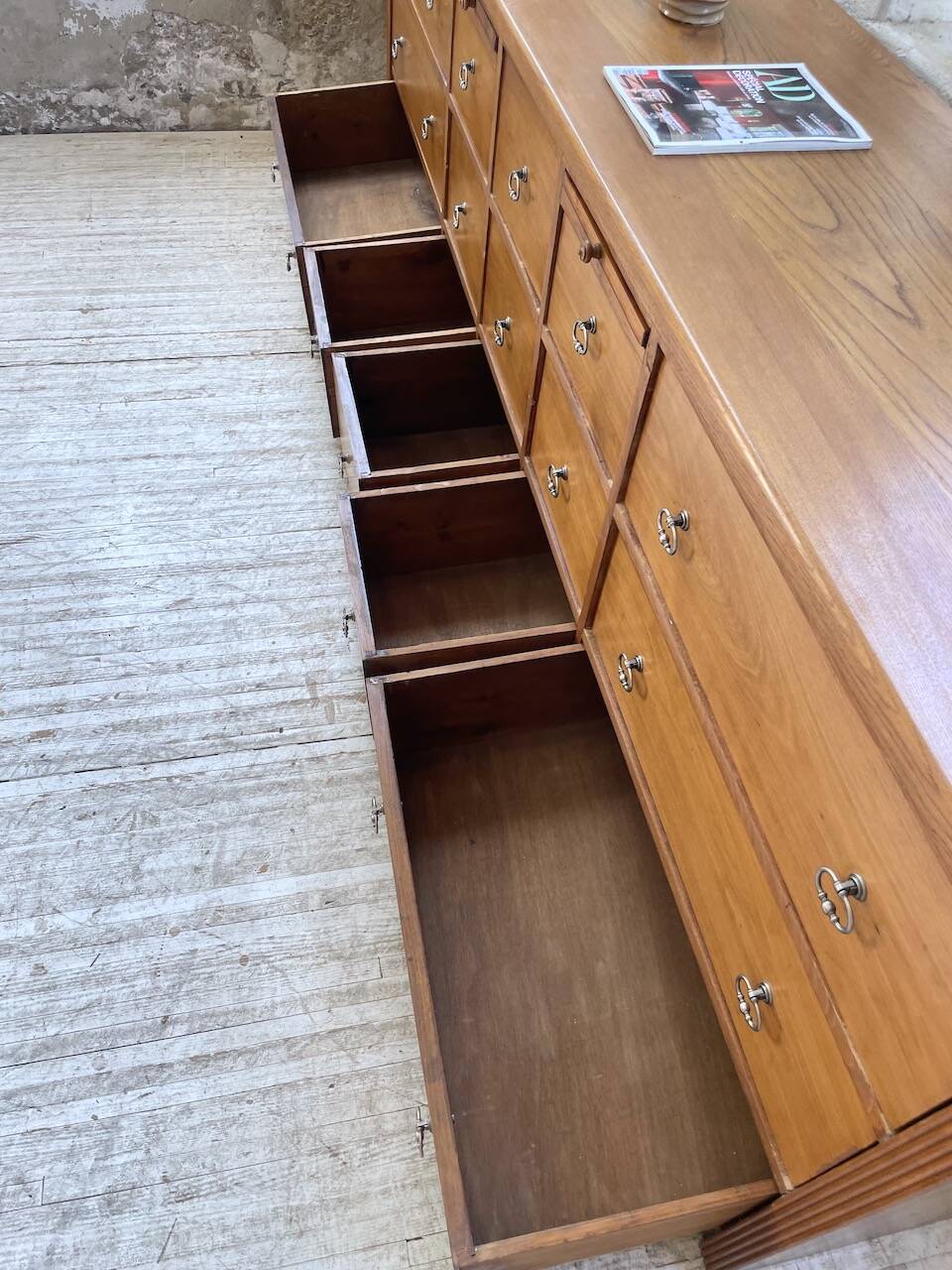 XXL golden oak craft furniture from the 50s