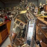 Grand miroir vénitien ancien à pare-close – début XXᵉ siècle