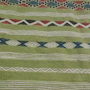 Berber handmade green kilim rug in pure wool 210-115cm
