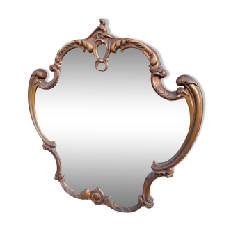 Miroir rocaille style Louis XV en bronze 69x70cm