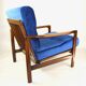 Fauteuil bleu vintage de 1970 design par Z.Baczyk