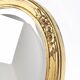 Large old oval gold leaf mirror, beveled, 64cm