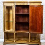 Vintage Bookcase with Brass, 1930s