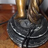 Pair of putti angel lamps from the 19th century.