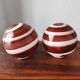 Pair of vintage 80-90 glass ball lamps
