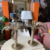 Pair of palm candle holders