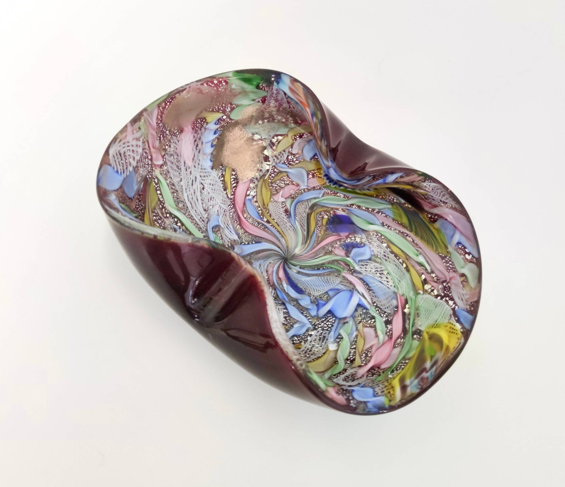 Vintage Murano Glass "Tutti Frutti" Ashtray / Vide-Poche by Giulio Radi for Avem