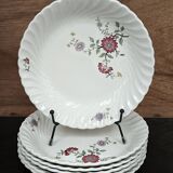 Set of 6 deep plates KG Lunéville Service Fleurs des Indes
