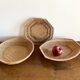Pair of vintage braided rattan baskets