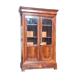 Bibliothèque Vitrine en Acajou Style Louis Philippe du XIXème Siècle