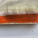 Large Acrylic Painting on Jute, 150 x 250 cm, unframed, ca 1980s