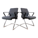 Set of 2 Drabert Z conference/dining room chairs by Prof. Hans Ullrich Bitsch