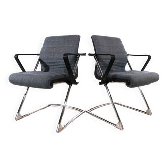 Set of 2 Drabert Z conference/dining room chairs by Prof. Hans Ullrich Bitsch