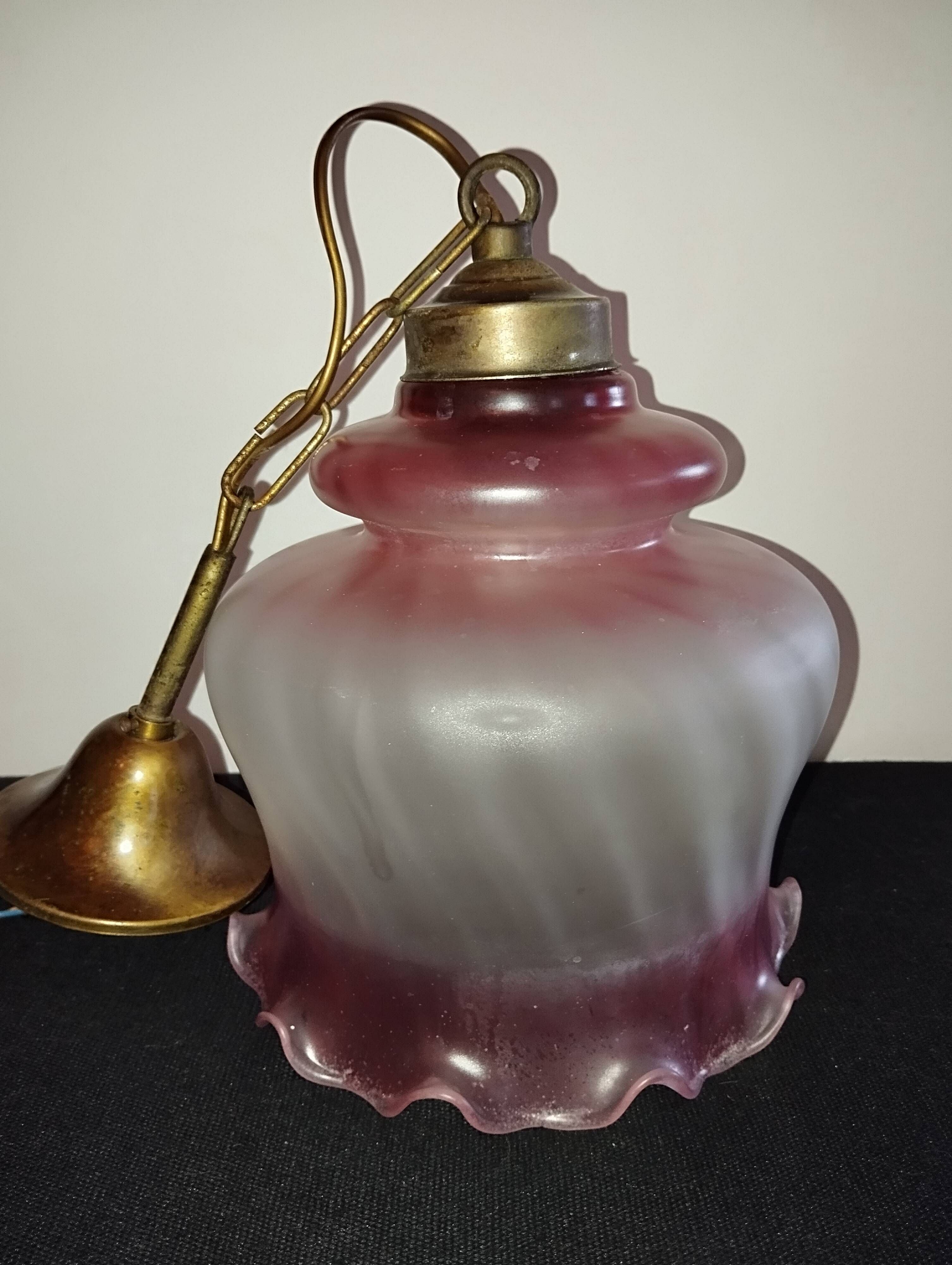 Vintage pink pendant light