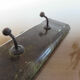 Wooden and metal tea towel door 30s 40