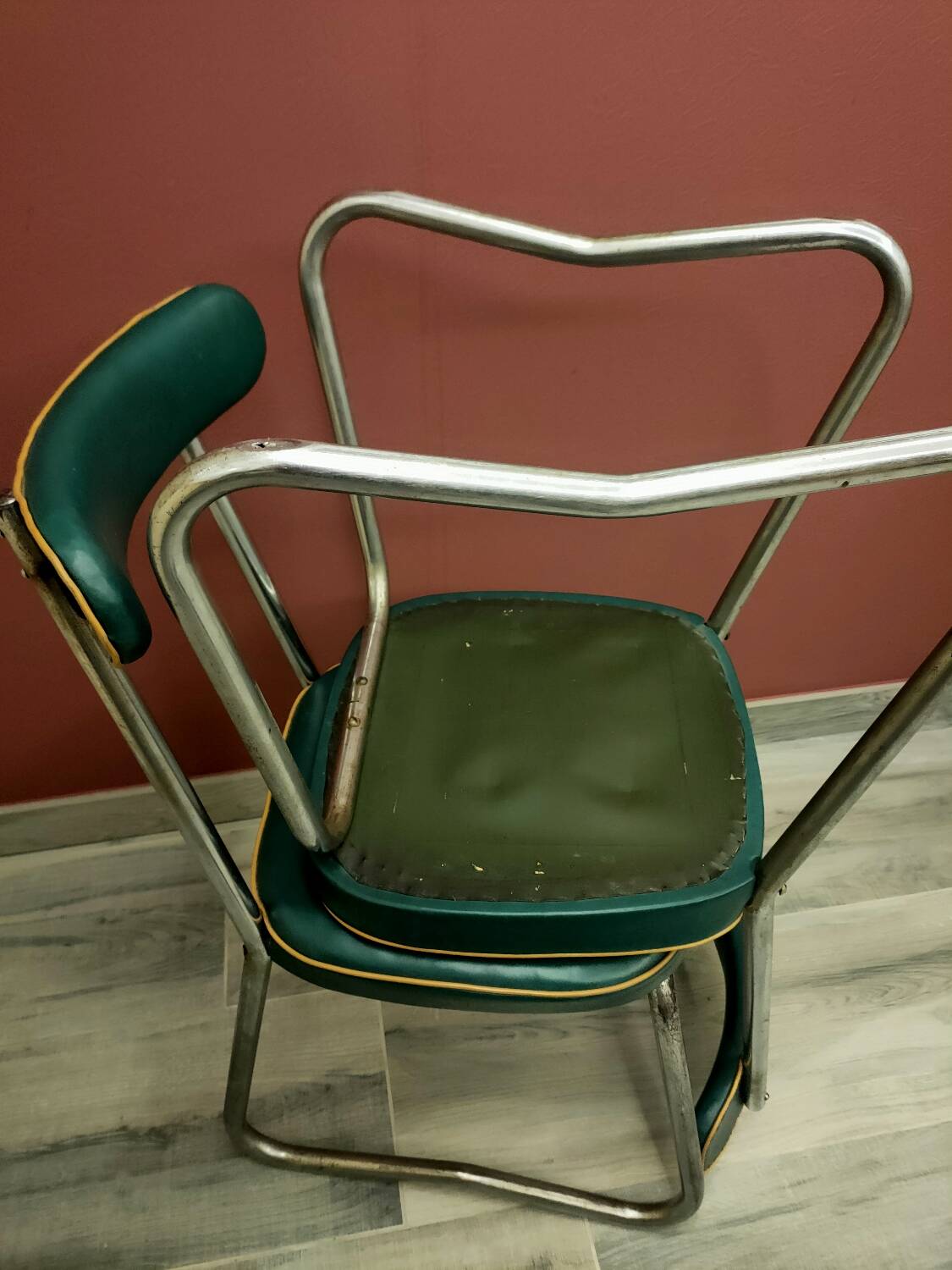 Pair of industrial office chairs