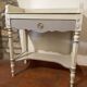 Desserte ou petit bureau beige et taupe