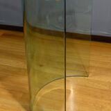 Oval Glass Table, attributed to Fiam, Italy – 1980