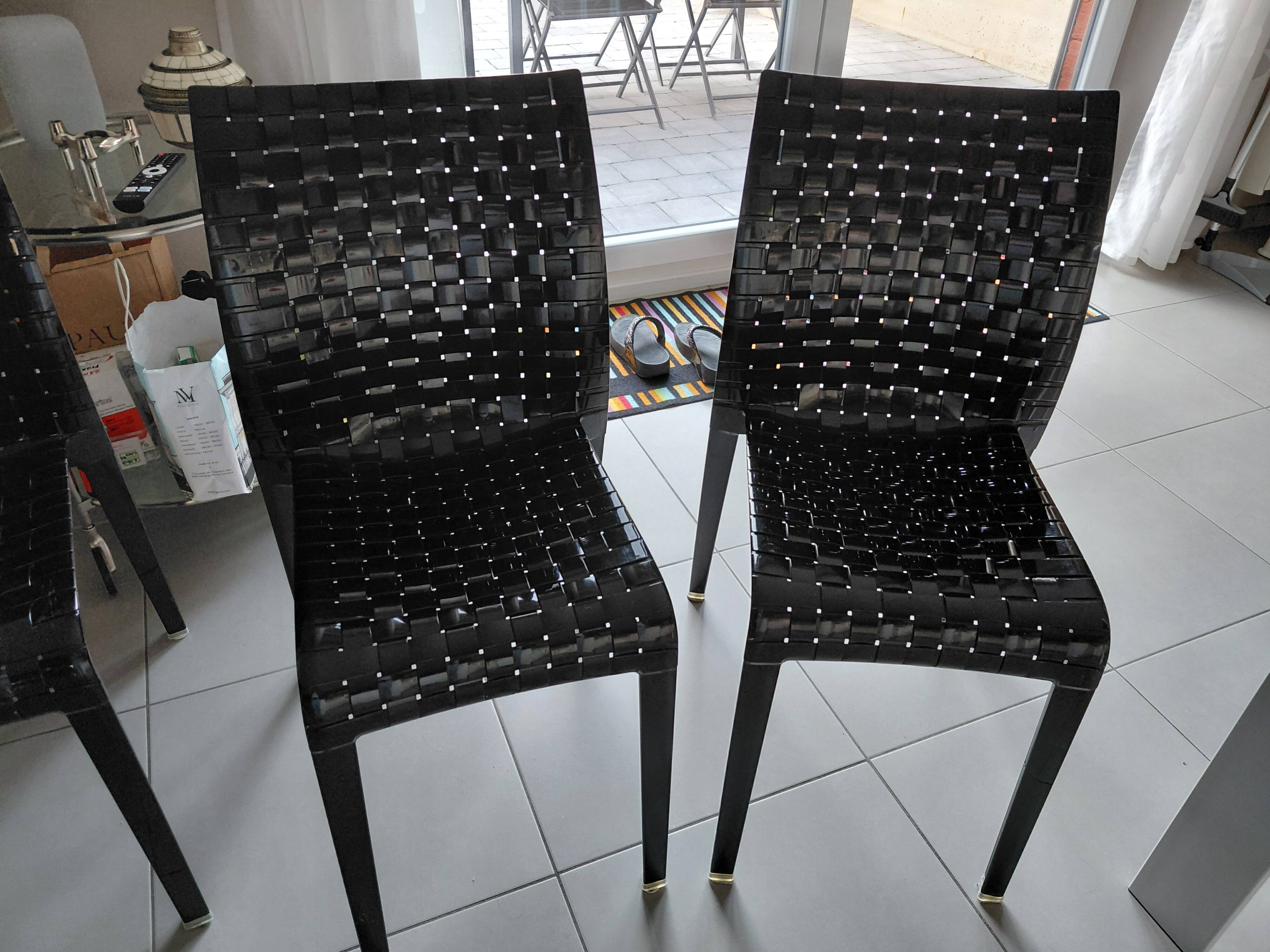 Kartell ami ami black chairs
