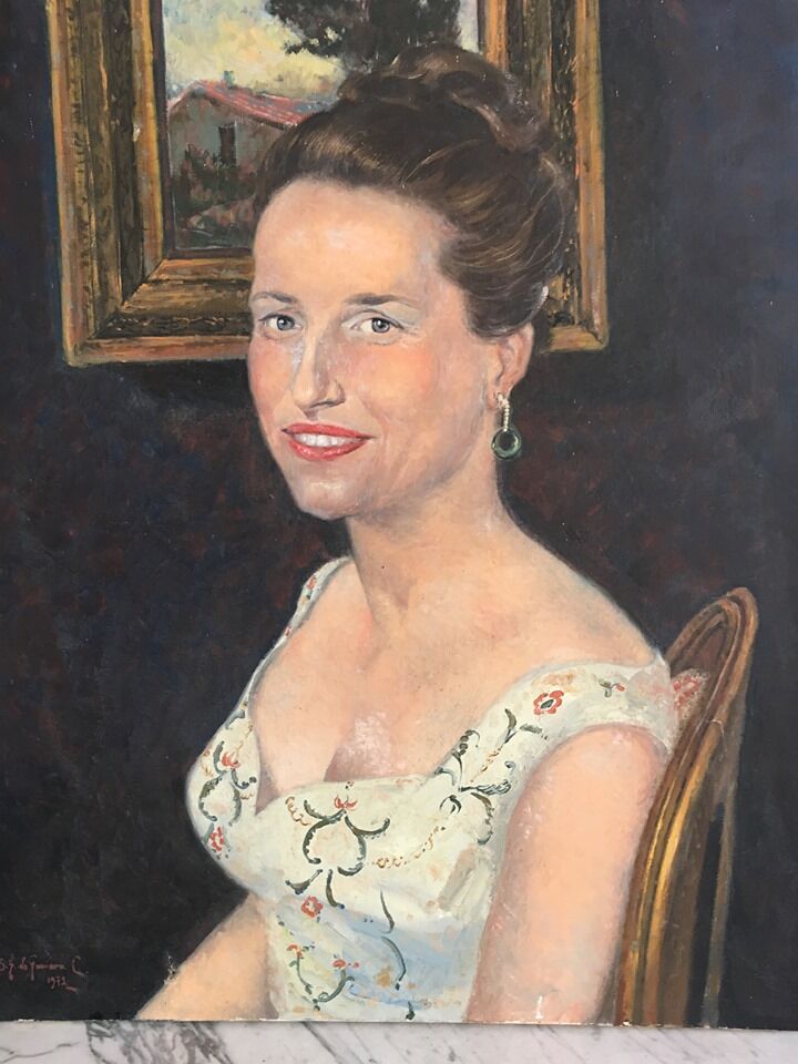 Portrait oil o canvas 20th Cty