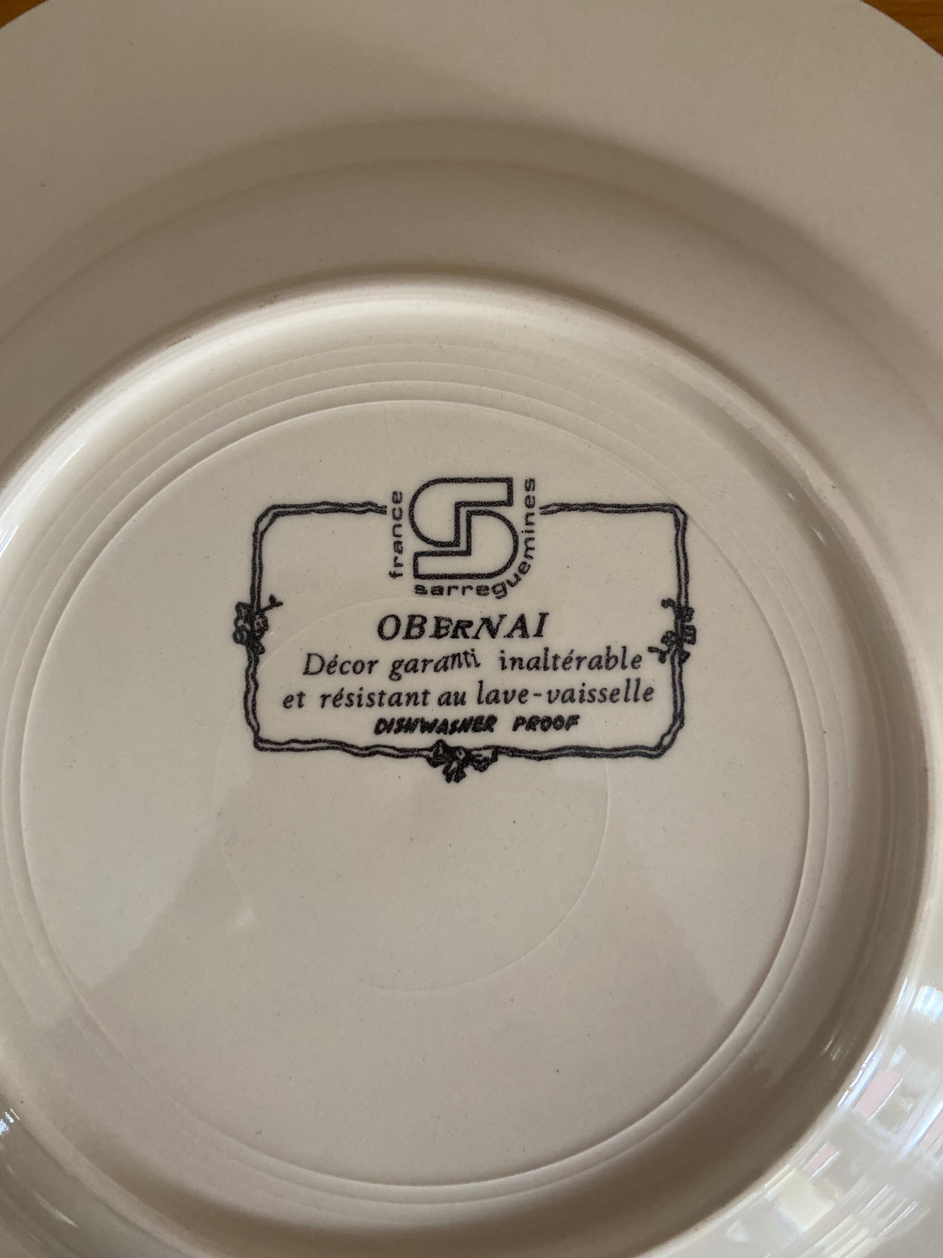 Lot service alsacien obernai sarreguemines vintage, 38 pieces
