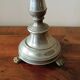 Sacred art chandelier, antique chandelier in silvered tin.