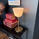 "Senator" lamp in brass and opaline.