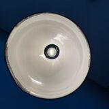 Black enamel Bauhaus factory lamp from Industria Rotterdam