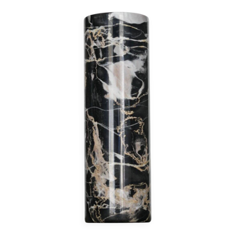 Vase en marbre Portoro noir et doré par Angelo Mangiarotti pour Skipper, années 70