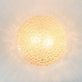 Plafonnier en verre ambré à bulles du milieu du siècle par H. Tynell pour Limburg, années 1960