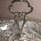 Aperitif dish or appetizer in vintage chiseled glass