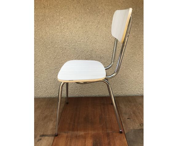 Former formica white kitchen chair | Selency