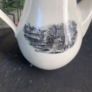 Coffee service, in earthenware with country motif, Boch La Louvière Belgium