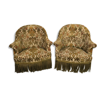 Pair of toad armchairs, Napoleon III era