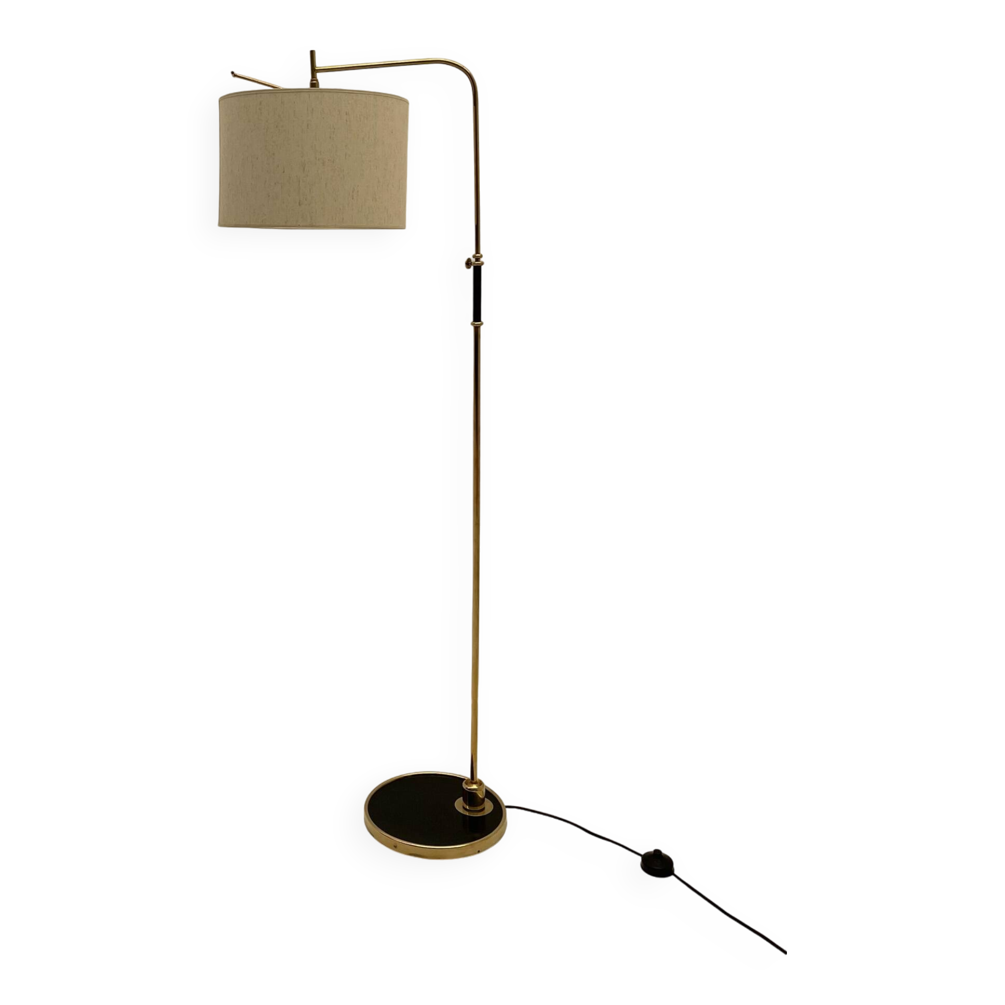 Adjustable brass floor lamp. France, 1970
