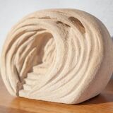 Chauvigny stone lamp by Arsène Galisson, vintage sculpture lamp