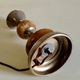 Table lamp base in onyx and chrome metal - 1970s