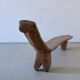 Banc africain primitif vintage en bois sculpté