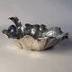 Plat en argent sterling en forme de feuille Fratelli Lisi italien