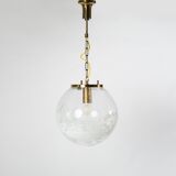 Art-glass ball chandelier by Kamenicky Senov, Czechoslovakia, 1970s